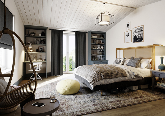 Hampshire (Blackout) Pencil Pleat, Anthracite - Ready Made Curtains - Image 8